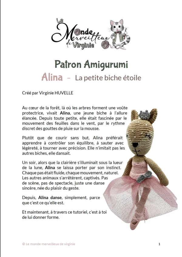Patron Alina la biche danseuse