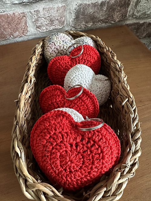 Porte clé coeur saint valentin