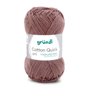 Pelote Coton Quick Uni 173 Café de Gründl en coton mercerisé brun pour crochet, tricot et amigurumis.