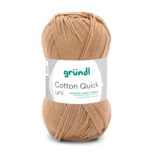 Pelote Coton Quick Uni 172 Laiton de Gründl en coton mercerisé pour crochet, tricot et amigurumis.