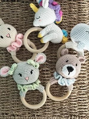 Hochet bébé en crochet fait main – Plusieurs modèles