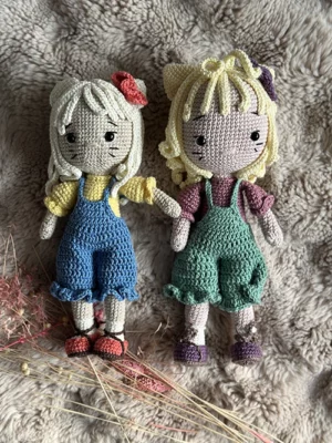 Lucia the Cat Doll poupées chat au crochet faites main